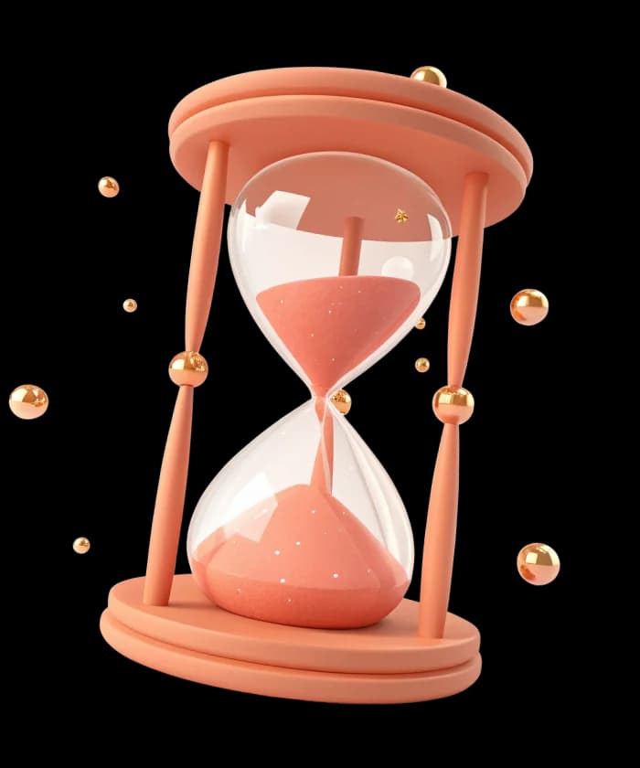 Hourglass representing expiring rewards