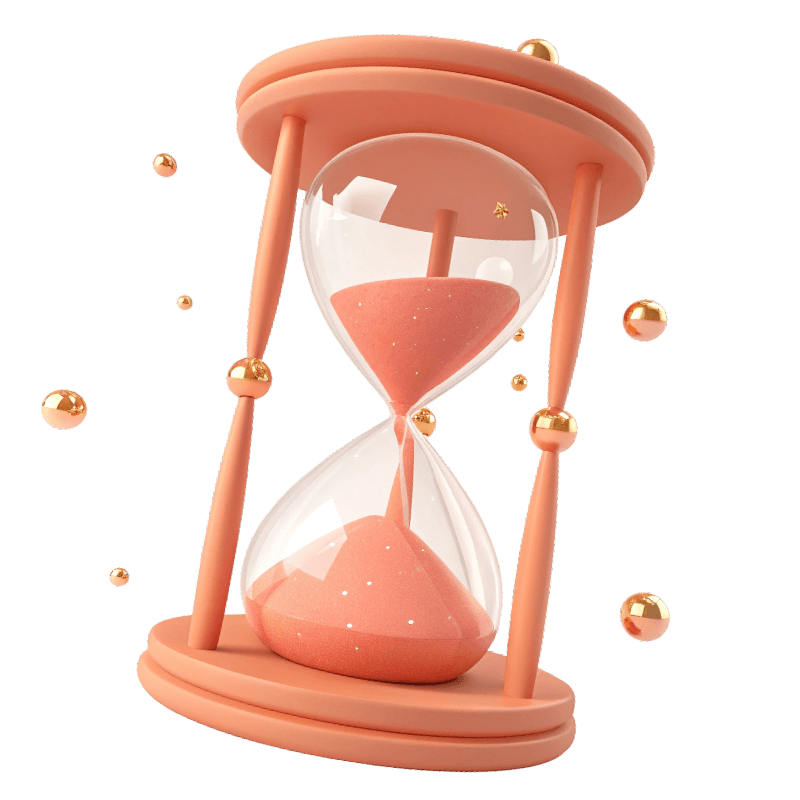 Hourglass representing expiring rewards